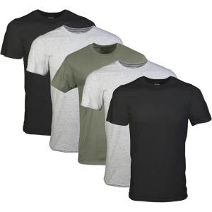 Gildan Men’s Crew T-Shirts, Multipack, Style G1100(Black/Sport Grey/Military Green)