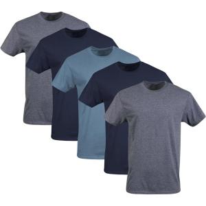 Gildan Men’s Crew T-Shirts, Multipack, Style G1100(Navy/Heather Navy/Indigo Blue)