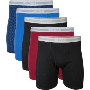 Gildan mens Underwear Boxer Briefs, Multipack(Black/Garnet/Royal/Diamond)