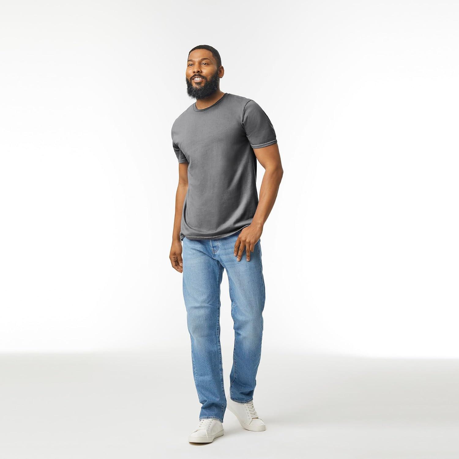 imageGildan Adult Softstyle Cotton TShirt Style G64000 MultipackCharcoal