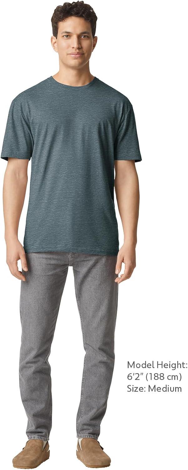 imageGildan Adult Softstyle Cotton TShirt Style G64000 MultipackDark Heather