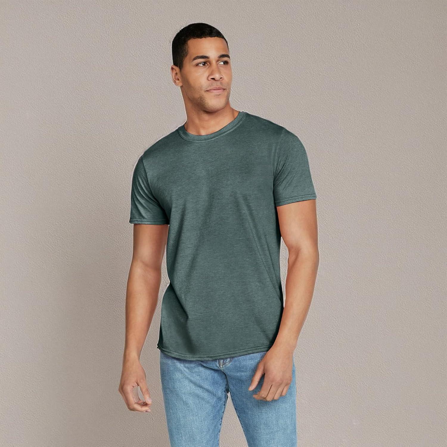 imageGildan Adult Softstyle Cotton TShirt Style G64000 MultipackDark Heather