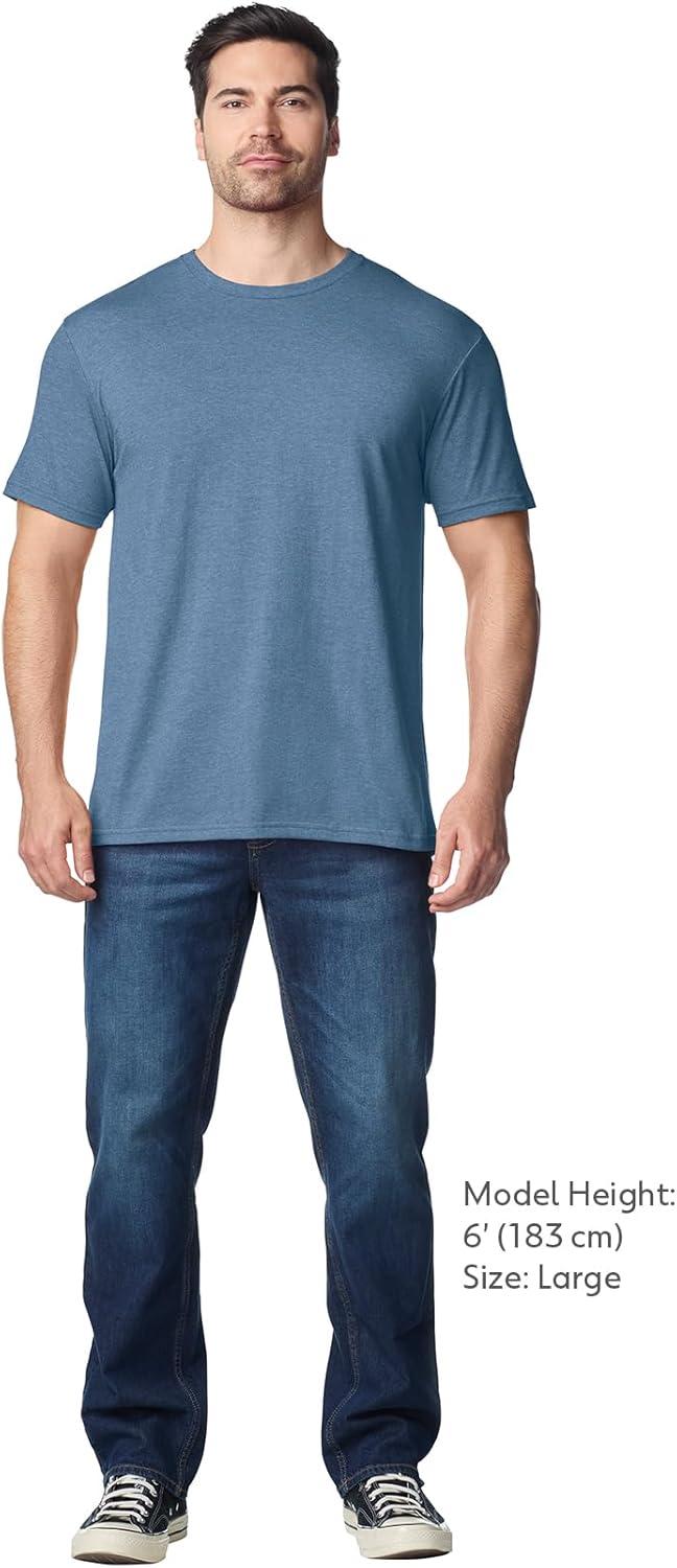 imageGildan Adult Softstyle Cotton TShirt Style G64000 MultipackHeather Indigo