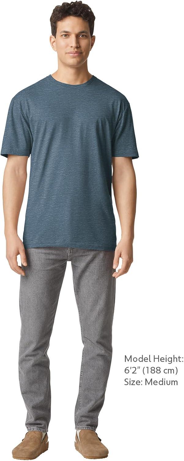imageGildan Adult Softstyle Cotton TShirt Style G64000 MultipackHeather Navy
