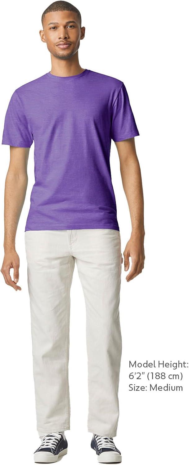 imageGildan Adult Softstyle Cotton TShirt Style G64000 MultipackHeather Purple