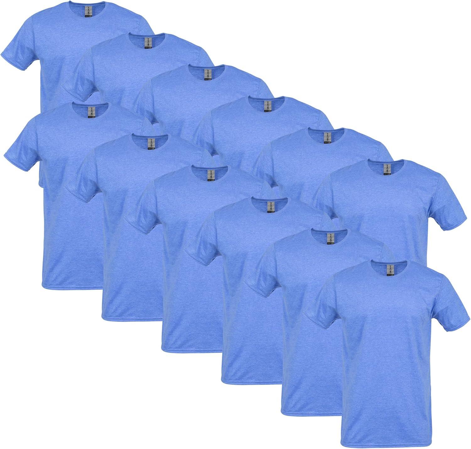 imageGildan Adult Softstyle Cotton TShirt Style G64000 MultipackHeather Royal