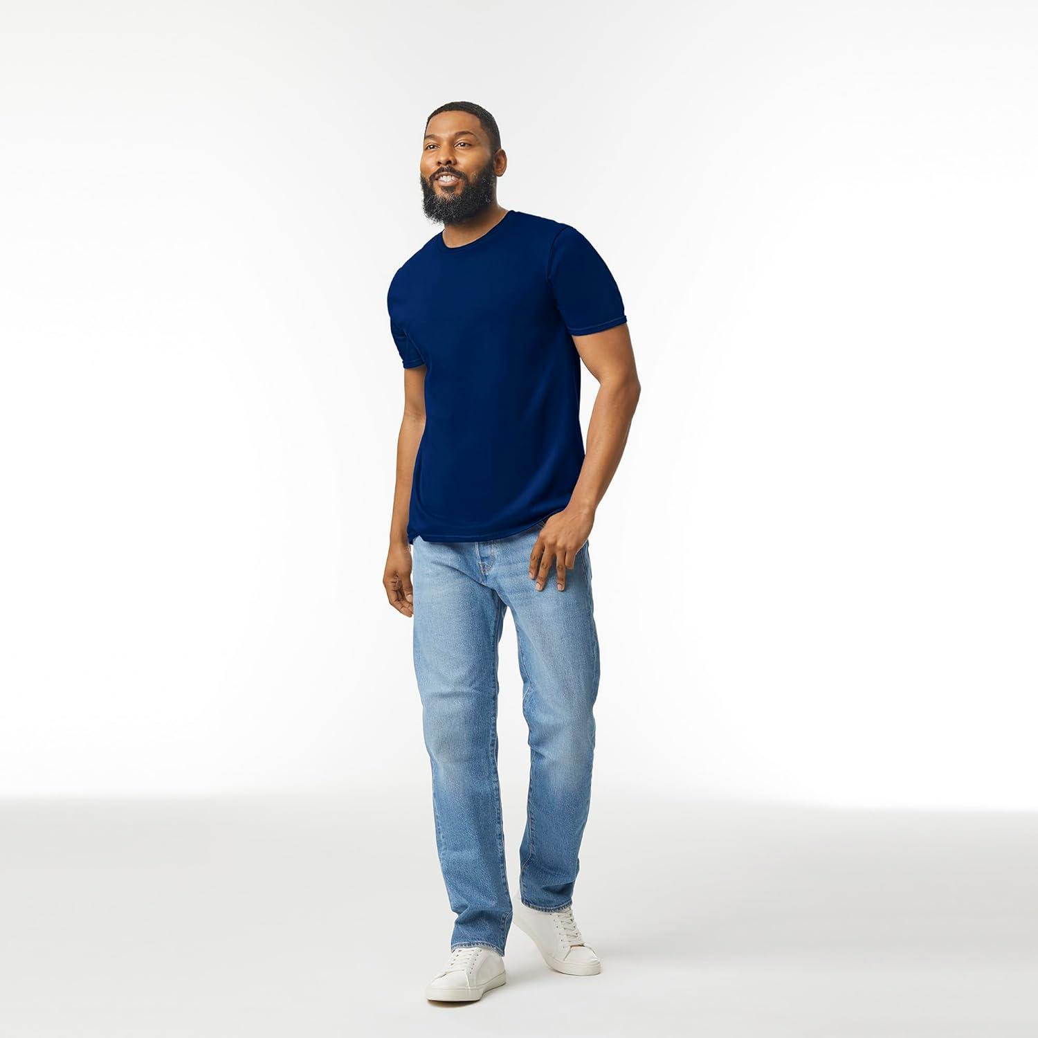 imageGildan Adult Softstyle Cotton TShirt Style G64000 MultipackNavy