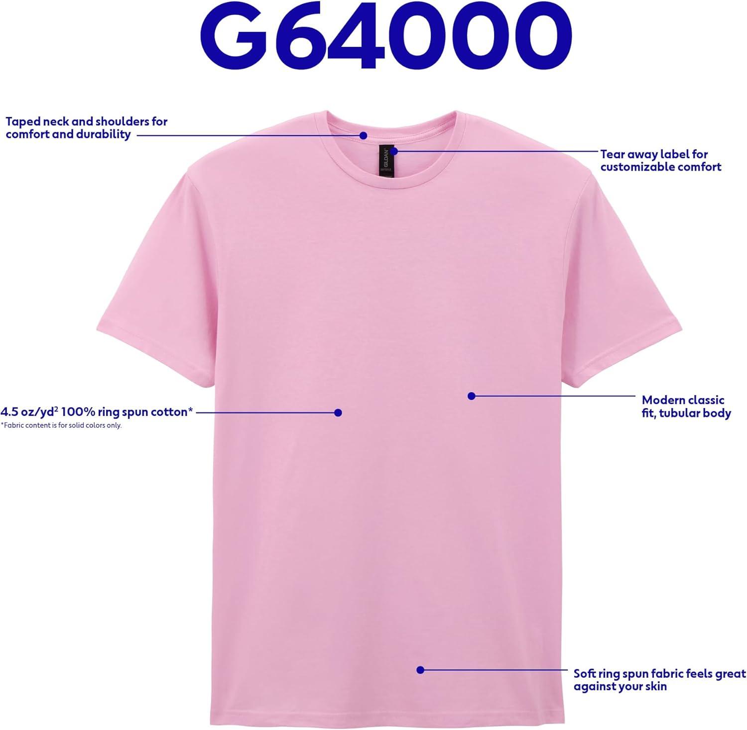 imageGildan Adult Softstyle Cotton TShirt Style G64000 MultipackSand