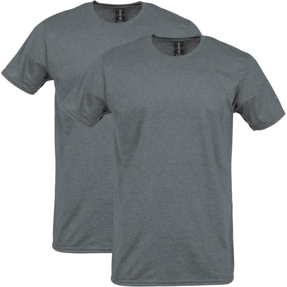 imageGildan Adult Softstyle Cotton TShirt Style G64000 MultipackGraphite Heather