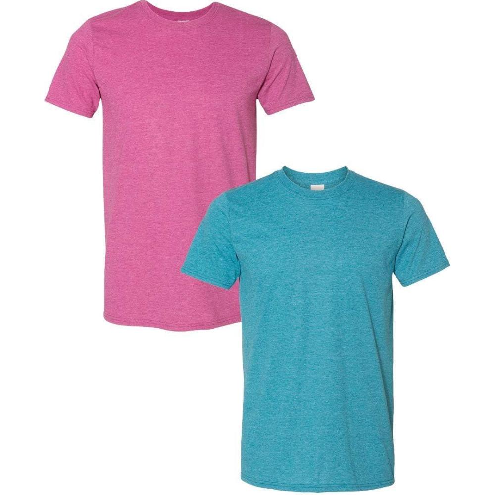imageGildan Adult Softstyle Cotton TShirt Style G64000 MultipackHthberryhthgalapagos