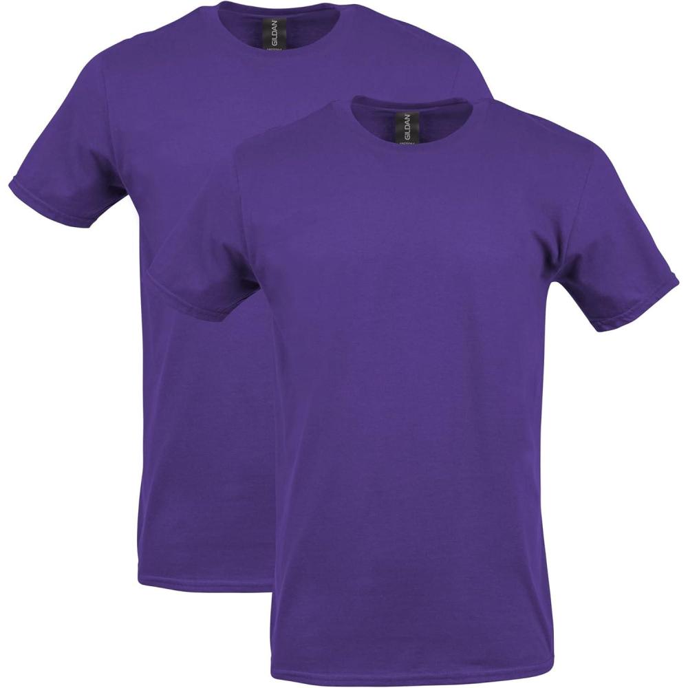 imageGildan Adult Softstyle Cotton TShirt Style G64000 MultipackPurple