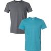 Gildan Adult Softstyle Cotton T-Shirt, Style G64000, Multipack(Darkhth-hthgalapagos)