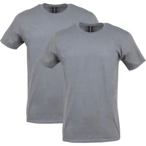 Gildan Adult Softstyle Cotton T-Shirt, Style G64000, Multipack(Charcoal)