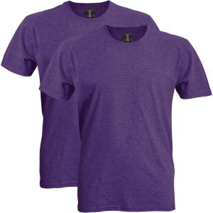 Gildan Adult Softstyle Cotton T-Shirt, Style G64000, Multipack(Heather Purple)