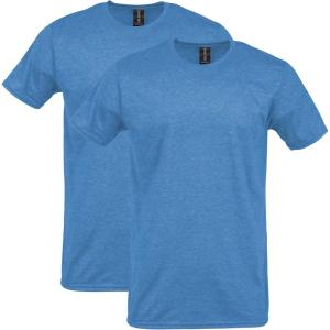 Gildan Adult Softstyle Cotton T-Shirt, Style G64000, Multipack(Heather Sapphire)