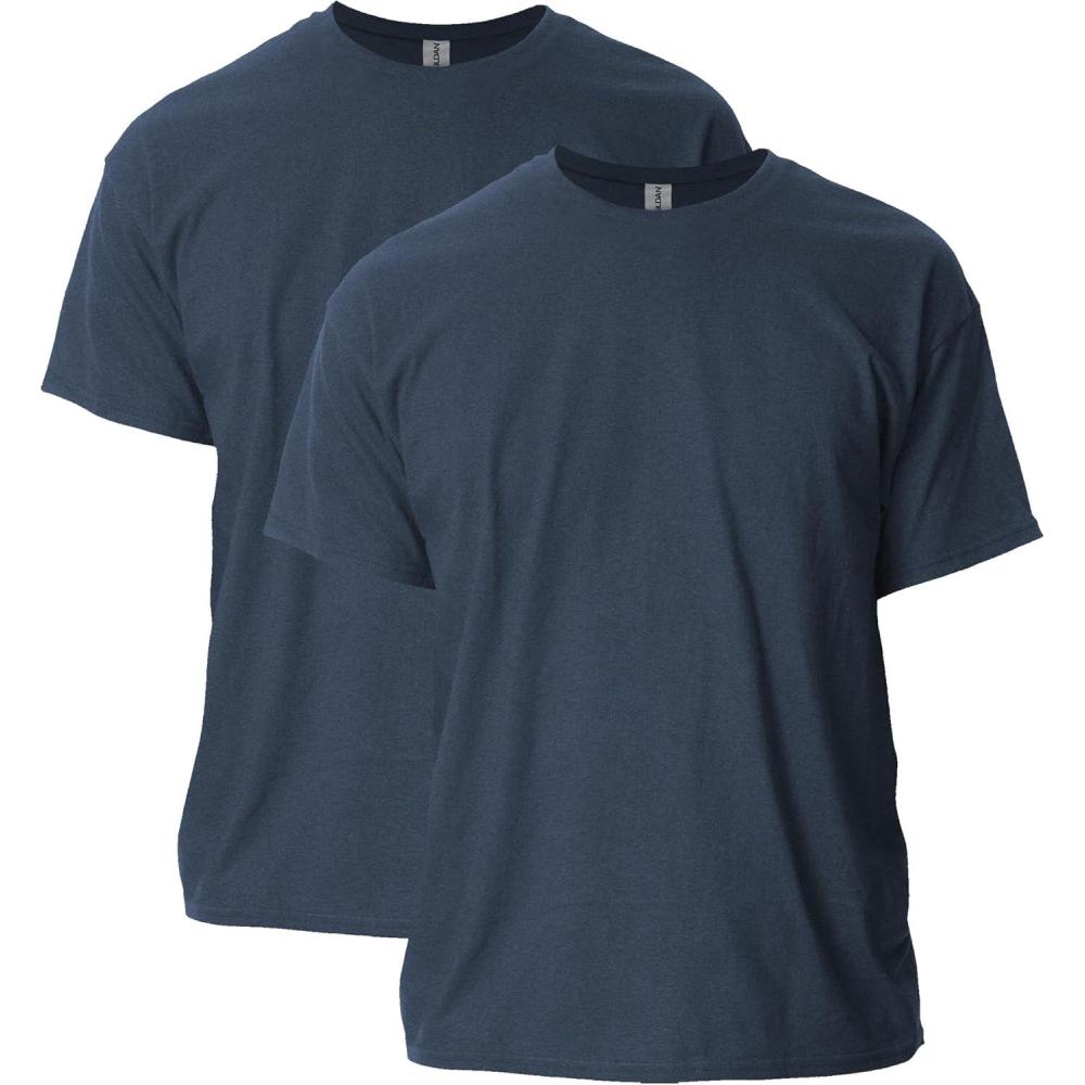 imageGildan Adult Ultra Cotton TShirt Style G2000 MultipackHeather Navy