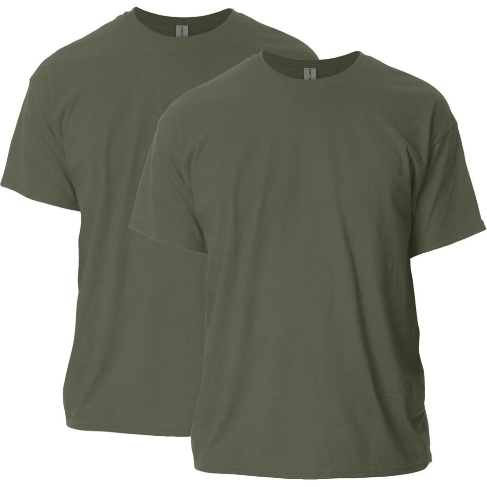imageGildan Adult Ultra Cotton TShirt Style G2000 MultipackMilitary Green