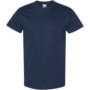 Gildan Mens G200(Navy-safety Pink)