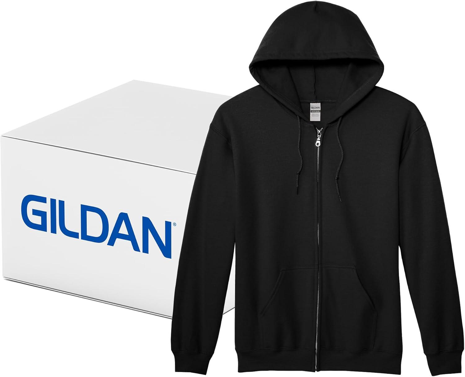 imageGildan unisexadult Fleece Zip Hoodie Sweatshirt Style G18600 MultipackBlack