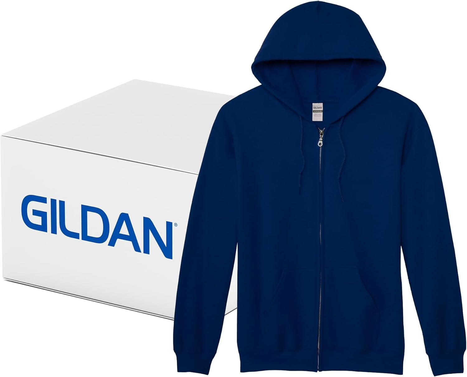 imageGildan unisexadult Fleece Zip Hoodie Sweatshirt Style G18600 MultipackNavy