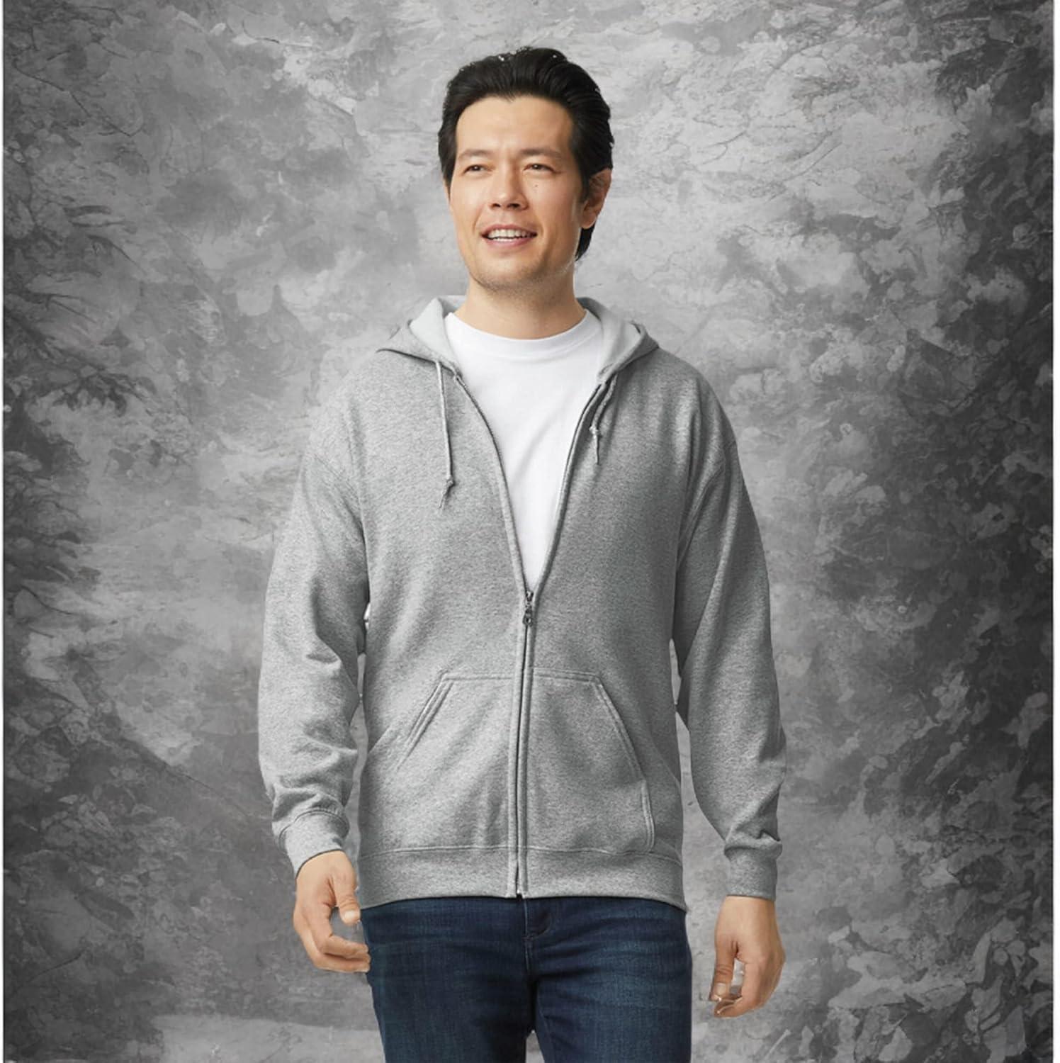 imageGildan unisexadult Fleece Zip Hoodie Sweatshirt Style G18600 MultipackSport Grey