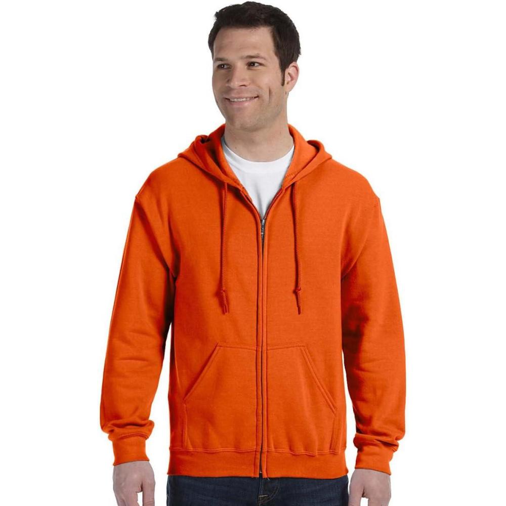 imageGildan unisexadult Fleece Zip Hoodie Sweatshirt Style G18600 MultipackOrange