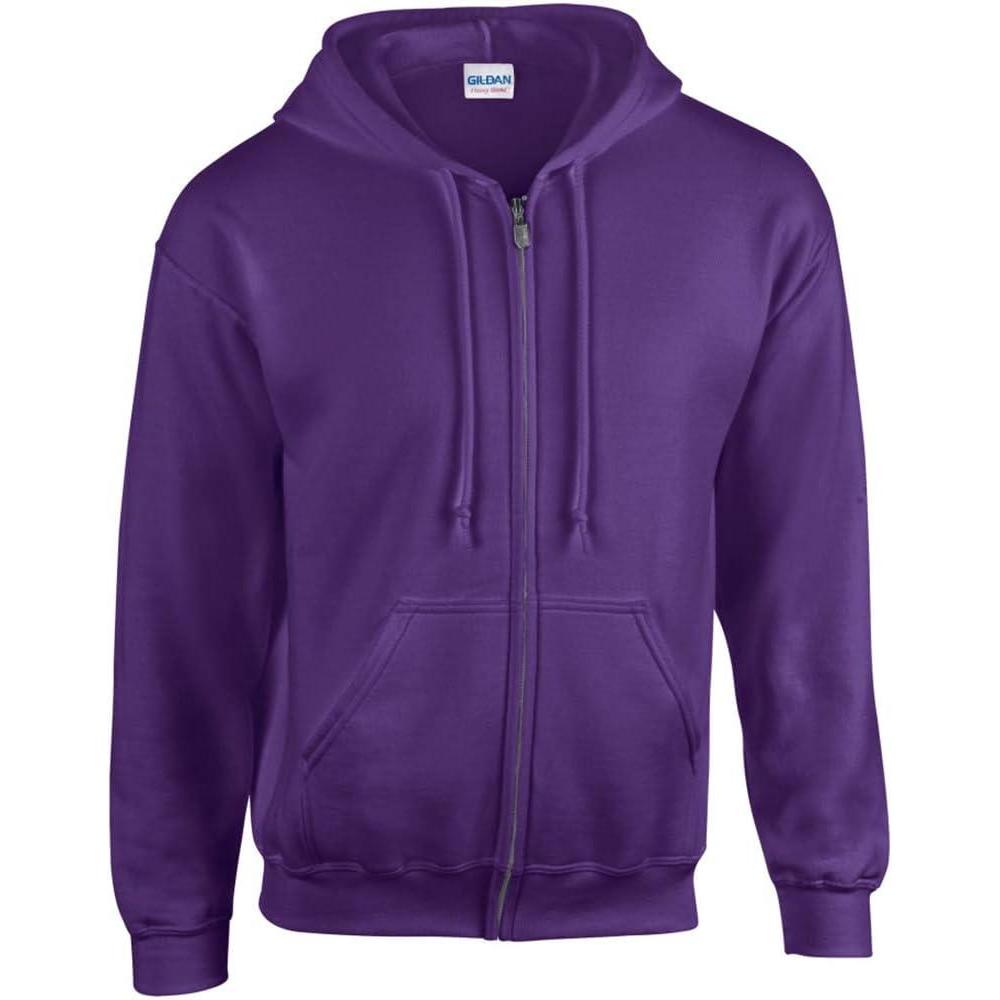 imageGildan unisexadult Fleece Zip Hoodie Sweatshirt Style G18600 MultipackPurple
