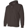 Gildan unisex-adult Fleece Zip Hoodie Sweatshirt, Style G18600, Multipack(Dark Chocolate (1-pack))