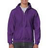 Gildan unisex-adult Fleece Zip Hoodie Sweatshirt, Style G18600, Multipack(Purple)