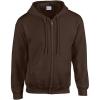 Gildan unisex-adult Fleece Zip Hoodie Sweatshirt, Style G18600, Multipack(Dark Chocolate)