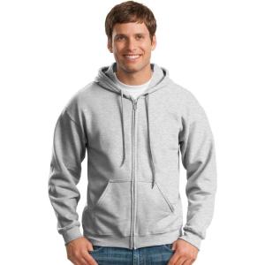 Gildan unisex-adult Fleece Zip Hoodie Sweatshirt, Style G18600, Multipack(Ash)