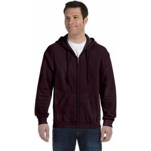 Gildan unisex-adult Fleece Zip Hoodie Sweatshirt, Style G18600, Multipack(Dark Chocolate (1-pack))