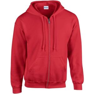 Gildan unisex-adult Fleece Zip Hoodie Sweatshirt, Style G18600, Multipack(Red)