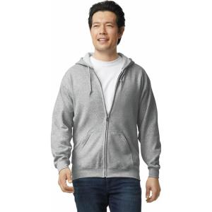 Gildan unisex-adult Fleece Zip Hoodie Sweatshirt, Style G18600, Multipack(Sport Grey)