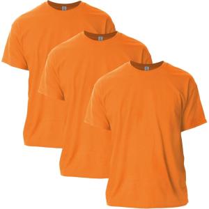 Gildan Adult Ultra Cotton T-Shirt, Style G2000, Multipack(S. Orange (3-pack))