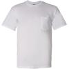 Gildan G830 5.6 oz Ultra Blend 50/50 Pocket T-Shirt – Navy – Small((1) White + (1) Sport Grey)