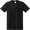 Gildan G830 5.6 oz Ultra Blend 50/50 Pocket T-Shirt – Navy – Small(Black)
