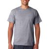 Gildan G830 5.6 oz Ultra Blend 50/50 Pocket T-Shirt – Navy – Small(Grey)