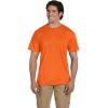 Gildan G830 5.6 oz Ultra Blend 50/50 Pocket T-Shirt – Navy – Small(Orange)