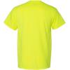 Gildan G830 5.6 oz Ultra Blend 50/50 Pocket T-Shirt – Navy – Small(Safety Green)