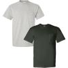 Gildan G830 5.6 oz Ultra Blend 50/50 Pocket T-Shirt – Navy – Small((1) Ash Grey + (1) Forest Green)