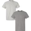 Gildan G830 5.6 oz Ultra Blend 50/50 Pocket T-Shirt – Navy – Small((1) Ash Grey + (1) Graphite Heather)