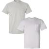 Gildan G830 5.6 oz Ultra Blend 50/50 Pocket T-Shirt – Navy – Small((1) Ash Grey + (1) White)