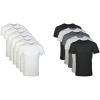 Gildan Platinum Mens Crew T-Shirts(White (6-pack) + Assorted Black/Grey (5-pack))