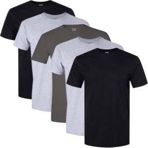 Gildan Platinum Mens Crew T-Shirts(Assorted Black/Grey (4-pack))