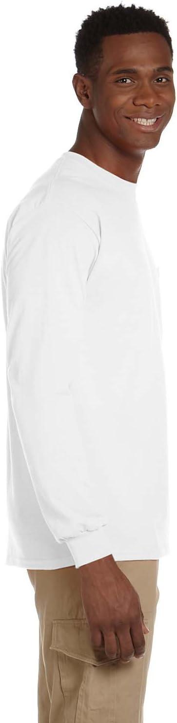 imageGildan Ultra Cotton Long Sleeve Pocket TShirtMedium white