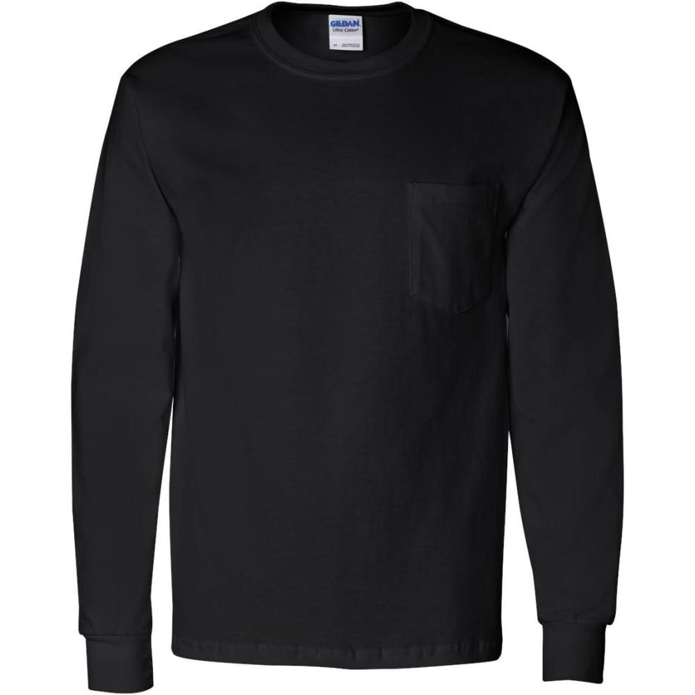 imageGildan Ultra Cotton Long Sleeve Pocket TShirtOrange