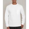 Gildan Ultra Cotton Long Sleeve Pocket T-Shirt(White)