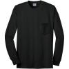 Gildan Ultra Cotton Long Sleeve Pocket T-Shirt(3x-large black)