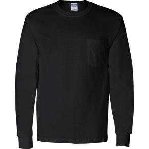 Gildan Ultra Cotton Long Sleeve Pocket T-Shirt(Orange)